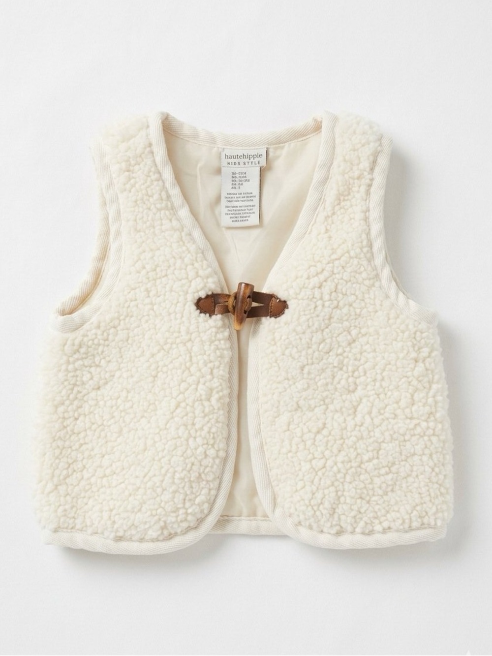 Haute Hippie Kids Style Cream Sherpa Vest 12M